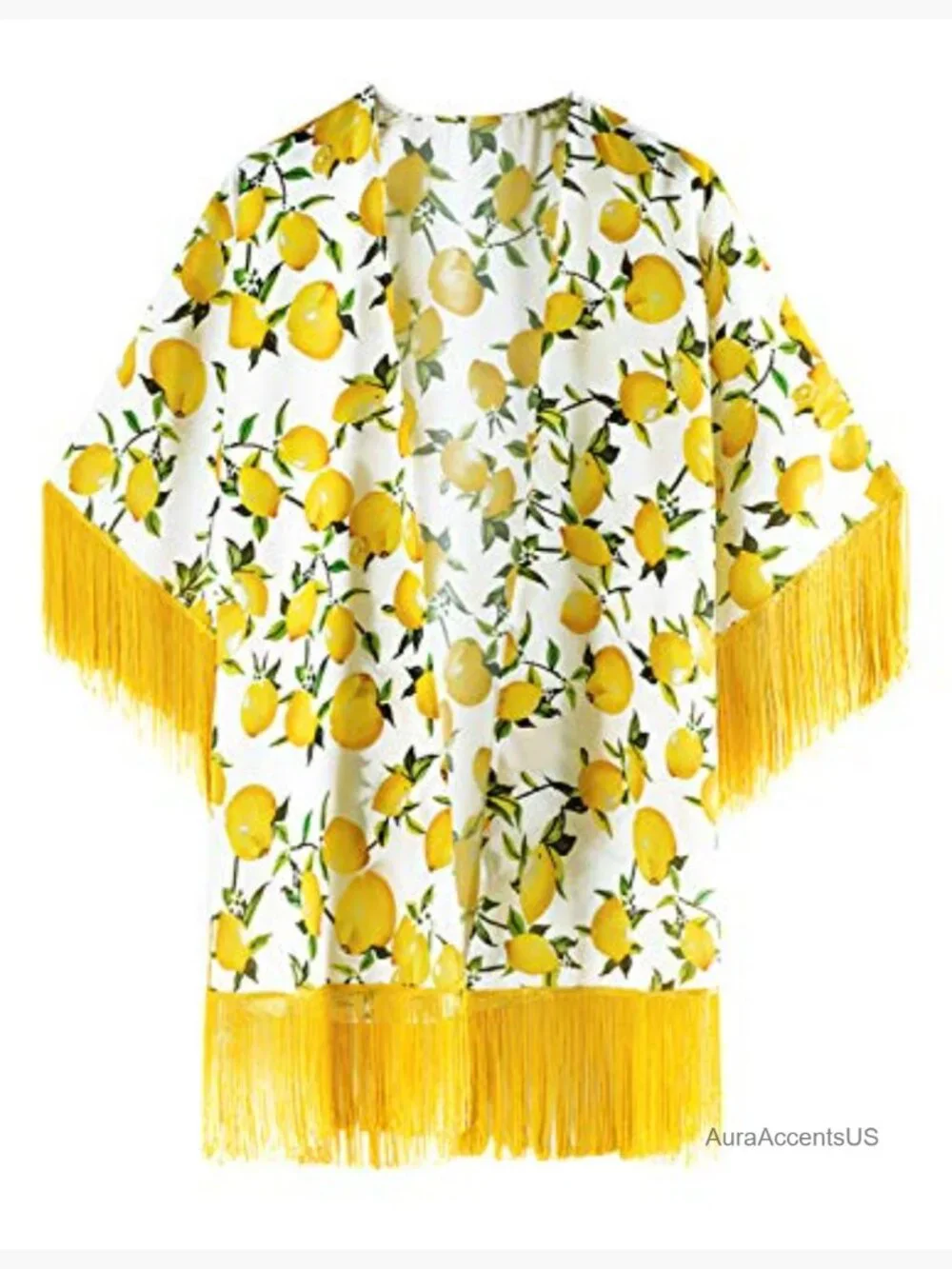 Sheer Chiffon Kimono Cardigan Cover Up Long Sleeve Loose Fit Beach Boho Top - Picture 2 of 4